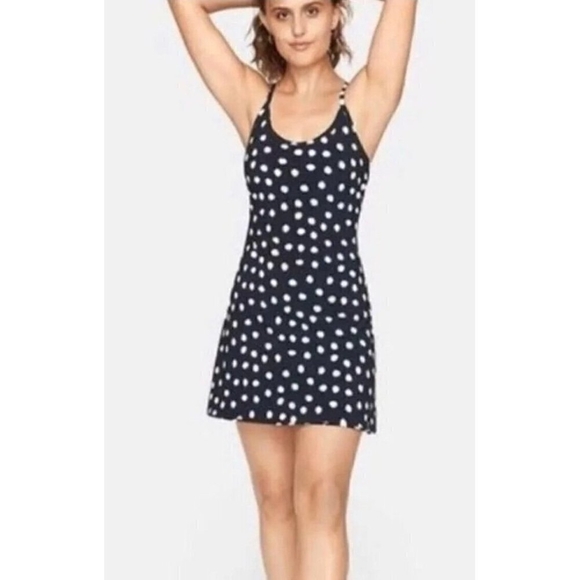 Black and white polka dot Outdoor Voices dress. Size L - Picture 3 of 14